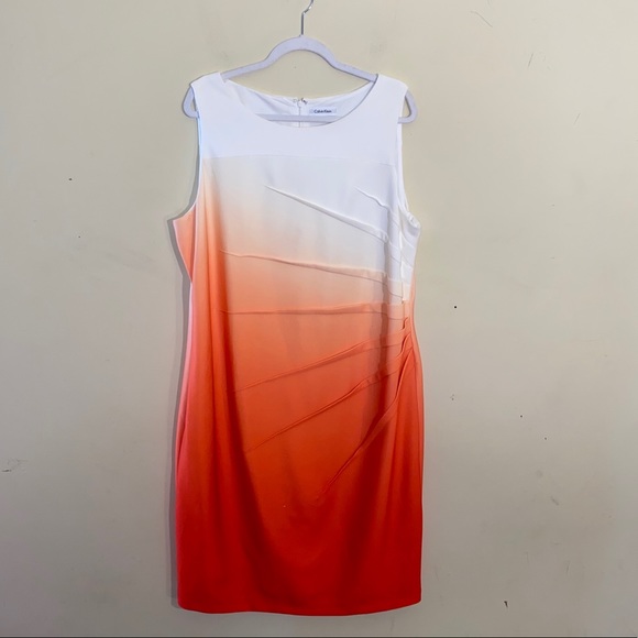 Calvin Klein Dresses & Skirts - CALVIN KLEIN color fade rouche sleeveless dress 18